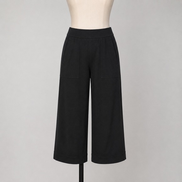 SPANX Pants - NEW‎ Spanx On-the-Go Cropped Wide Leg Pants Black 1X Petite 20477Q